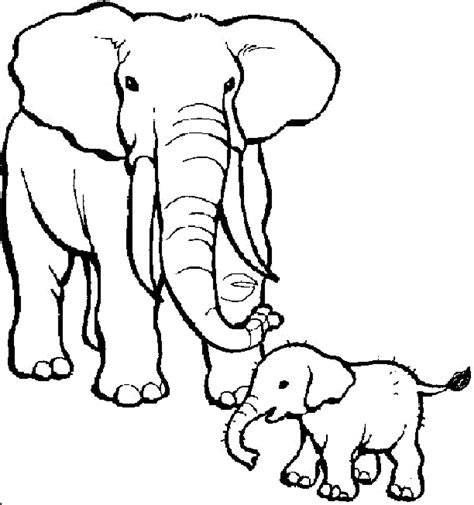 print  teaching kids  elephant coloring pages