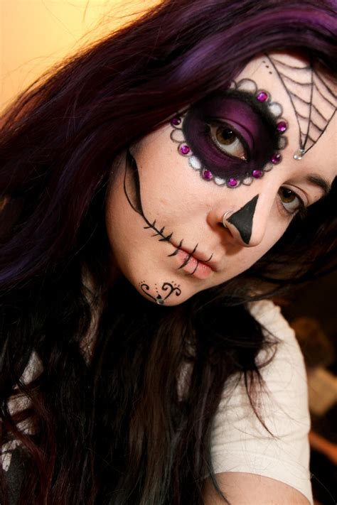 Easy Half Face Sugar Skull Makeup Mugeek Vidalondon