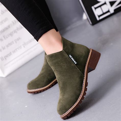 ankle boots ladies fashion women  ankle trim  toe ankle leather