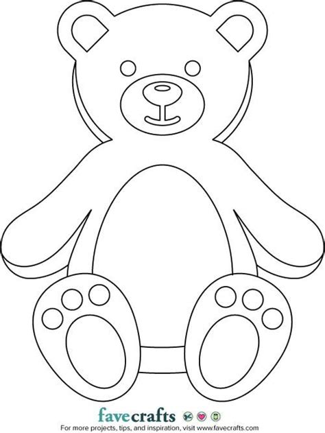 printable teddy bear teddy bear template bear card bear template
