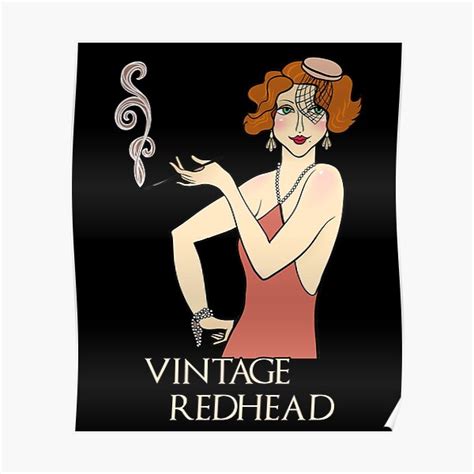 Funny Vintage Redhead Red Hair Girl Ginger Girl Poster By Topteeshop
