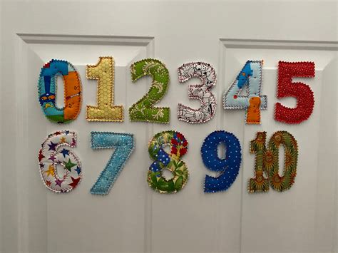 fabric numbers   fabric magnetic etsy