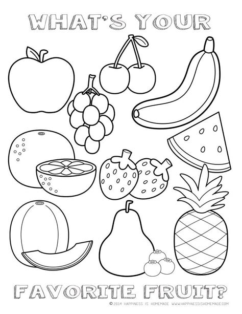 printable healthy eating chart coloring pages happiness  homemade
