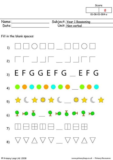 reasoning worksheets  grade  pictures