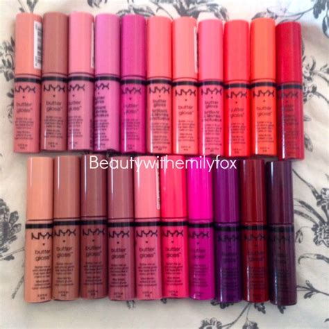 Nyx Butter Glosses Lip Swatches Nyx Butter Gloss Lip Swatches