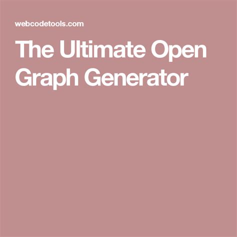 ultimate open graph generator learn html tech startups start