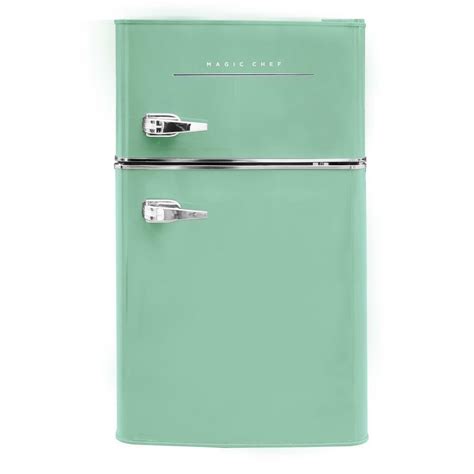 retro mint green mini fridge freezer  cu ft  door home office dorm