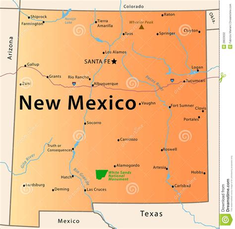 Mapa Nuevo Mexico