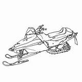 Snowmobile Motoslitta sketch template