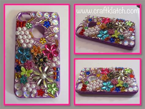 craft klatch diy cell phone case glitter jewels