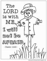 Verse Psalm Afraid Scarecrow Mycupoverflows Pumpkin Prayer sketch template