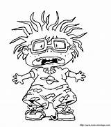 Coloring Rugrats Pages Scared Chucky Chuckie Printable Drawing Kids Doll Cartoon Sheets Book Colouring Print Clipart Characters Rats Rug Cartoons sketch template