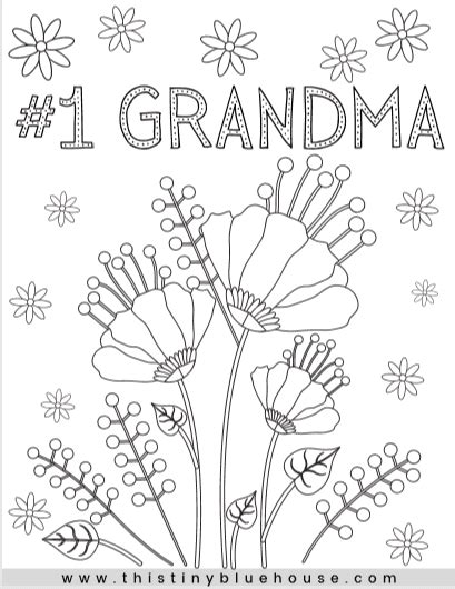 printable mothers day coloring pages  tiny blue house