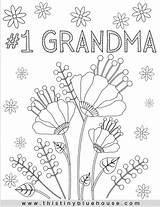 Coloring Pages Grandma Mothers Mother Printable Print sketch template