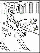 Derby Barrels Cowboys Riding Coloringhome sketch template