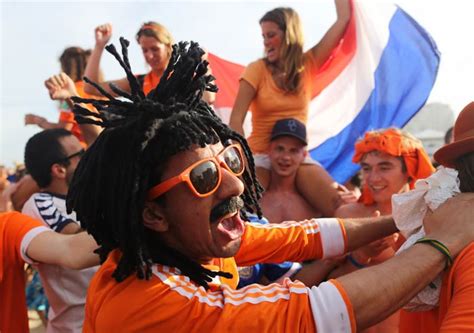 Fifa World Cup Dutch Fans Paint Brazil Orange Photo Gallery