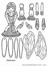 Coloring Pages Puppets Puppet Fairy Dolls Paper Printable Crafts Cut Craft Doll Pheemcfaddell Fairies Color Colouring Meadowlark Phee Print Assemble sketch template