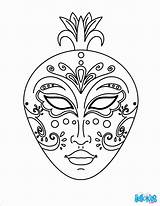 Gras Mardi Mask Coloring Pages Kids Getcolorings sketch template