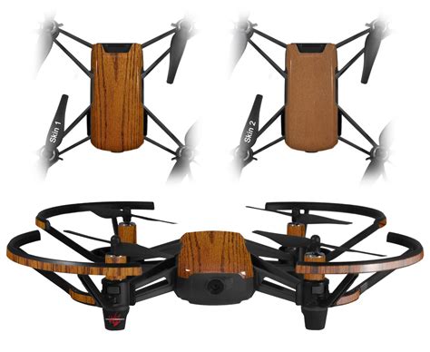dji ryze tello drone skins wood grain oak  wraptorskinz