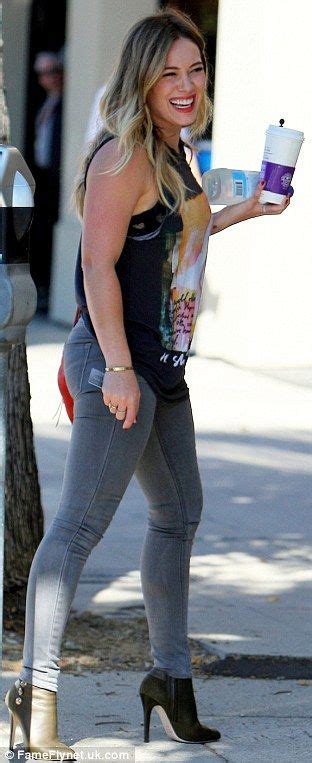Hilary Duff Proudly Parades Her Muscular Legs In Skintight