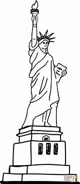 Estatua Libertad Colorear Openclipart Alexas sketch template