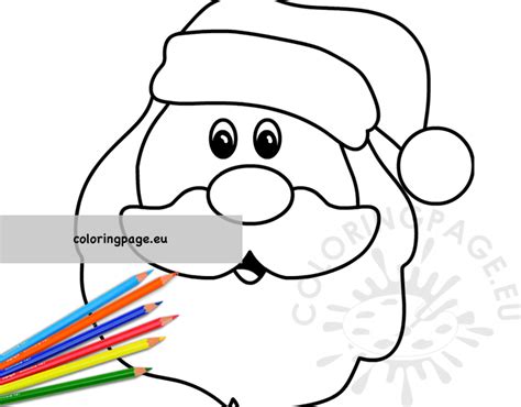 face santa claus christmas coloring page