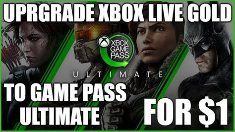 upgrade xbox live gold to game pass ultimate for 1 🎮