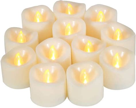 Candle Idea Realistic Flame Led Tea Lights 12 Pack 1 5 X 1 5 Flamel