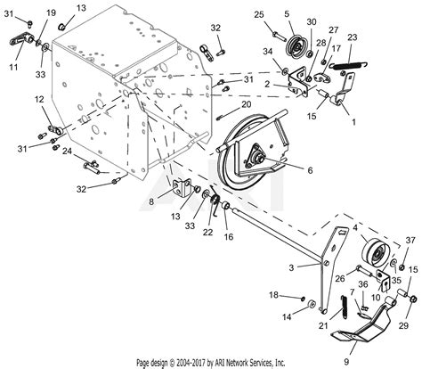ariens    deluxe  parts diagram  swing plate