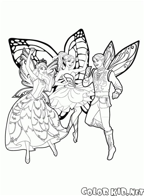 coloring page fairy butterflies   fun