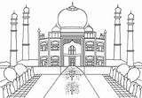 Mewarnai Masjid Mahal Taj Kelas Indah Broonet sketch template