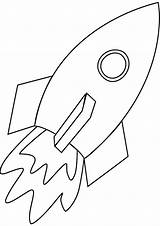 Rocket Coloring Ship Pages Drawing Spaceship Printable Kids Space Clipart Easy Simple Cartoon Print Cliparts Rockets Transportation Colouring Ships Color sketch template