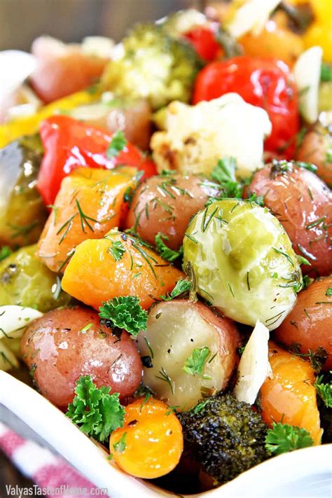 simple roasted mixed vegetables recipe super easy
