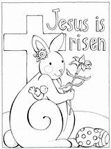 Easter Coloring Pages Printable Color Risen He Christian Jesus Resurrection Bunny Colouring Cross Printables Sunday School sketch template
