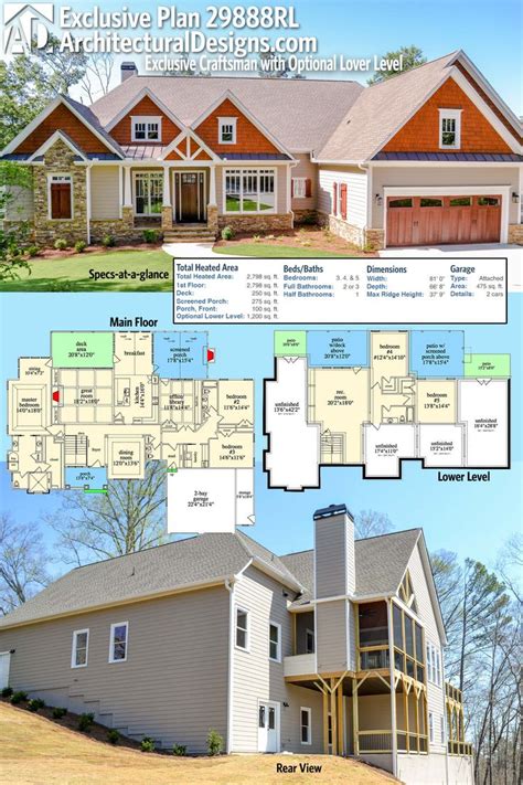 images  homes   sloping lot  pinterest house plans luxury house plans