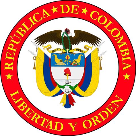 escudo de colombia  gran escala republica de colombia escudo de colombia bordado