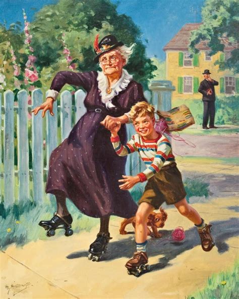 Grandma And Grandson Peintures Norman Rockwell Norman Rockwell