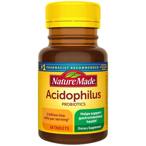 nature  acidophilus probiotics  billion cfu  serving