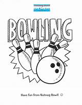 Sheets Coloring Bowling Color sketch template