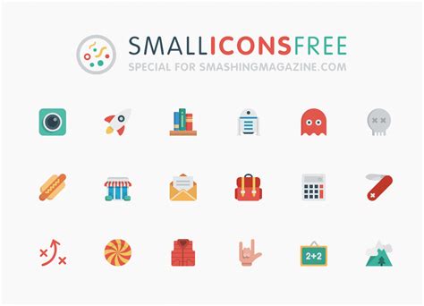 colorful small icons introducing  smallicons freebie