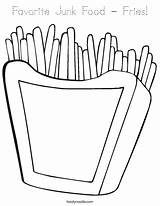 Coloring Food French Junk Fries Kentang Goreng Pages Chips Favorite Unhealthy Book Outline Kids Print Color Character Cartoon Potato Twistynoodle sketch template