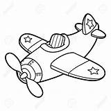Plane Outline Cute Cartoon Drawing Pilot Vector Getdrawings Illustration Kids Coloring Paintingvalley sketch template