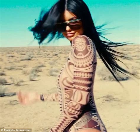 kylie jenner dons body stocking for racy desert photoshoot daily mail online