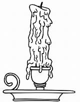 Candle Coloring Pages Melting Drawing Color Melted Plate Getdrawings sketch template