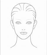 Face Blank Outline Makeup Template Drawing Charts Chart Human Female Hair Make Clipart Sketch Templates Mac Body Printable メイク Faces sketch template