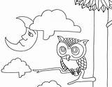 Coloring Goodnight Pages Getdrawings Moon sketch template