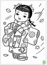 Coloring Pages Japanese Girl Girls Geisha Dinokids Japan Kids Colouring Printable Books Asian Vintage Drawing Color Adults Print Getdrawings Christmas sketch template