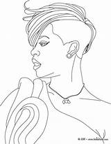 Rihanna Coloring Pages Portrait Sheets People Color Famous Hellokids Colouring Print Star Adults Stencil sketch template