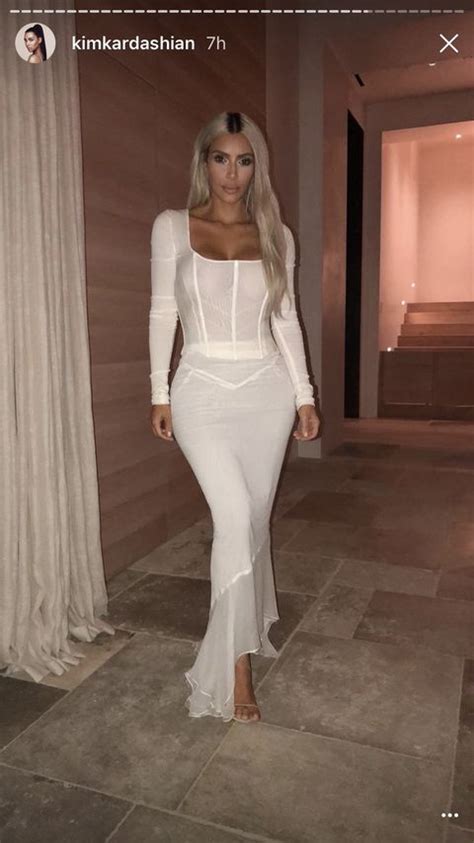 Kim Kardashian Wears A Sheer Skintight Dress To Launch