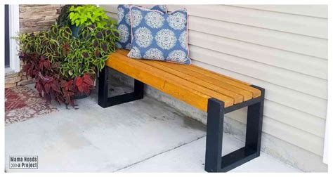 simple  bench plans build  easy modern bench mama   project